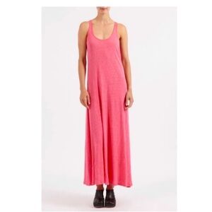 ATM Slub Jersey Tank Dress in Rose Quartz.